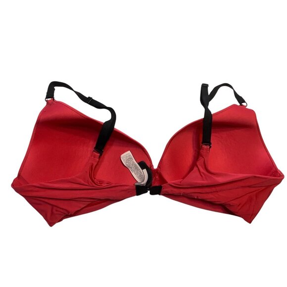 Victoria's Secret Red 34C No-Wire Bra Smooth Adjustable Straps Back Closure - Picture 2 of 6